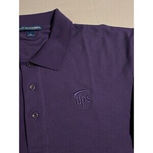 *NEW* UPS Company Embroidered Logo Short  Sleeve Polo Shirt XL Shipping Purple